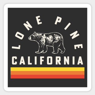 Lone Pine California Souvenir Bear Retro Vintage Stripes Sticker